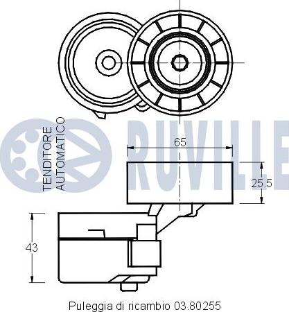 Ruville 541326 - Siksnas spriegotājs, Ķīļsiksna www.autospares.lv