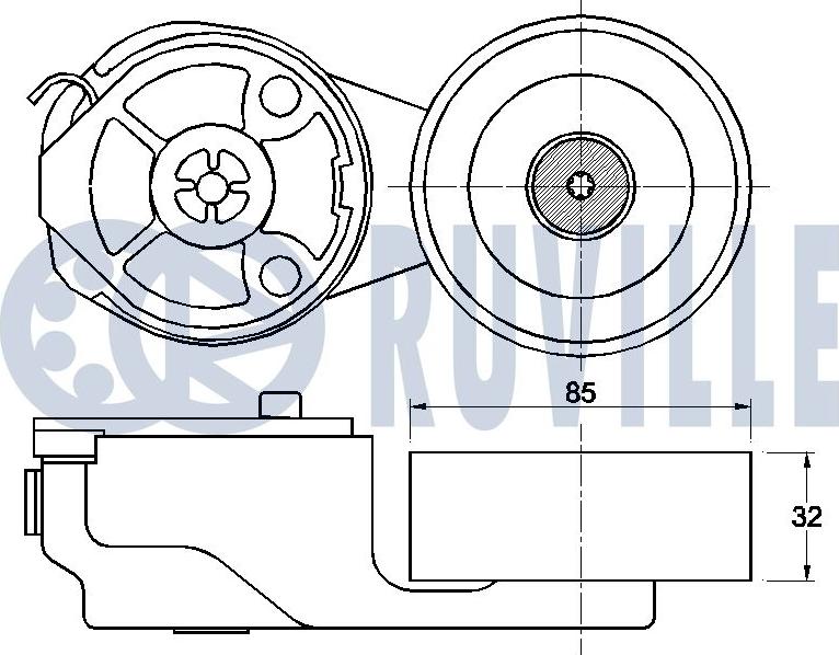 Ruville 541323 - Siksnas spriegotājs, Ķīļsiksna www.autospares.lv