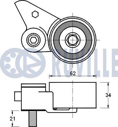 Ruville 541370 - Tensioner Pulley, timing belt www.autospares.lv