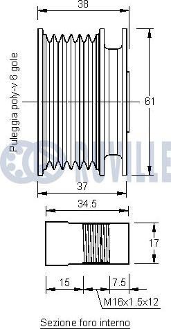 Ruville 541293 - Шкив генератора, муфта www.autospares.lv