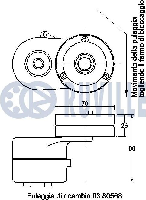 Ruville 541240 - Siksnas spriegotājs, Ķīļsiksna www.autospares.lv