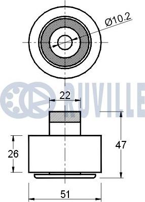 Ruville 541261 - Pulley, v-ribbed belt www.autospares.lv