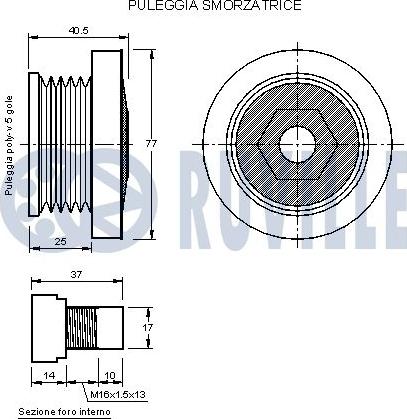 Ruville 541701 - Piedziņas skriemelis, Ģenerators www.autospares.lv