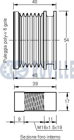 Ruville 541707 - Piedziņas skriemelis, Ģenerators www.autospares.lv