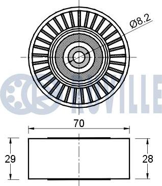 Ruville 541714 - Parazīt / Vadrullītis, Ķīļrievu siksna www.autospares.lv