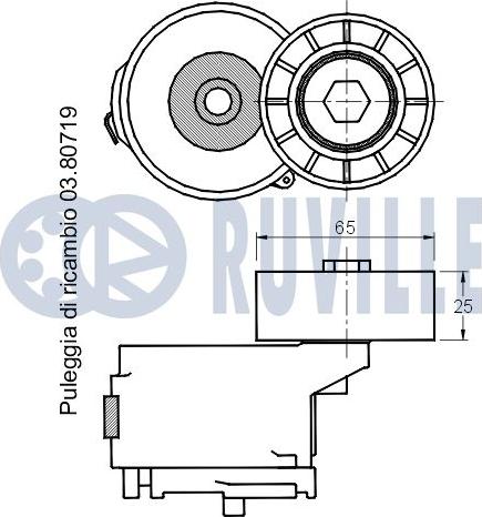 Ruville 541789 - Siksnas spriegotājs, Ķīļsiksna www.autospares.lv