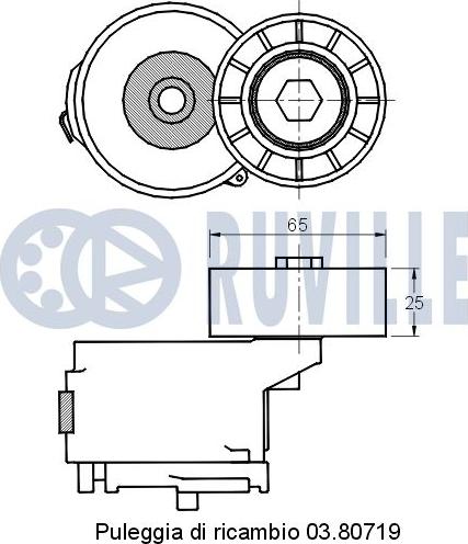 Ruville 541780 - Belt Tensioner, v-ribbed belt www.autospares.lv