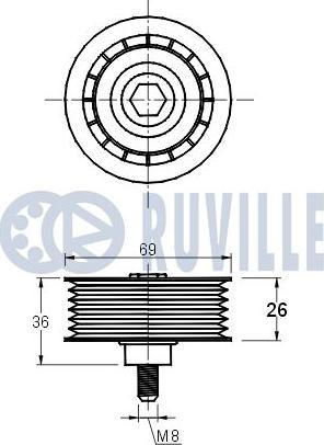 Ruville 541781 - Parazīt / Vadrullītis, Ķīļrievu siksna www.autospares.lv