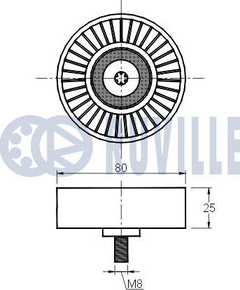 Ruville 541739 - Parazīt / Vadrullītis, Ķīļrievu siksna www.autospares.lv