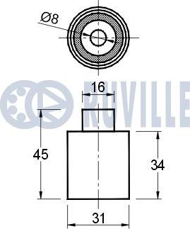 Ruville 541732 - Parazīt / Vadrullītis, Zobsiksna www.autospares.lv