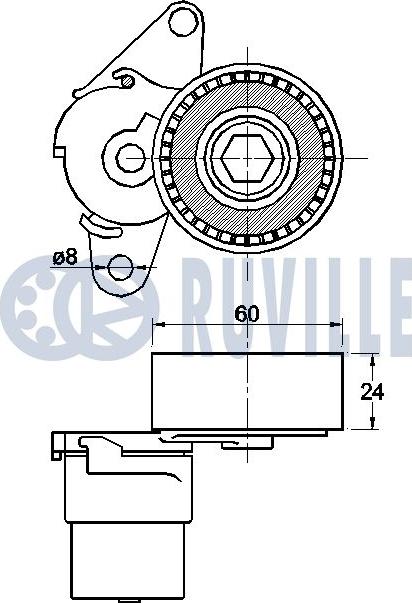 Ruville 542462 - Siksnas spriegotājs, Ķīļsiksna www.autospares.lv