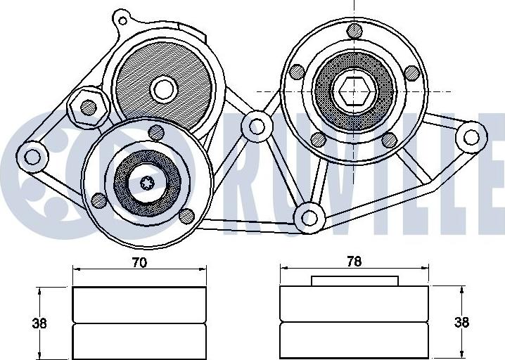 Ruville 542517 - Siksnas spriegotājs, Ķīļsiksna www.autospares.lv