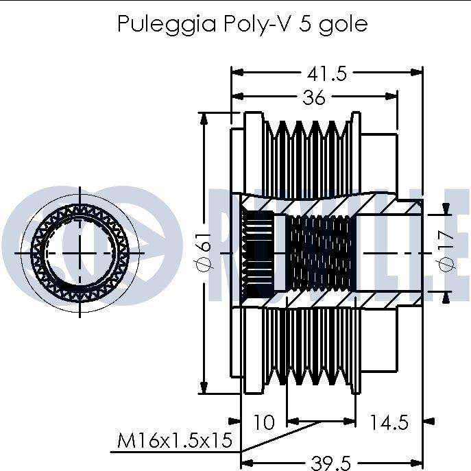 Ruville 542526 - Piedziņas skriemelis, Ģenerators www.autospares.lv