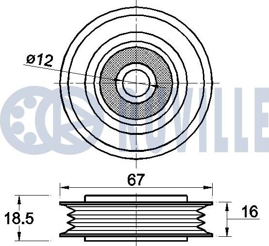 Ruville 542579 - Parazīt / Vadrullītis, Ķīļrievu siksna www.autospares.lv