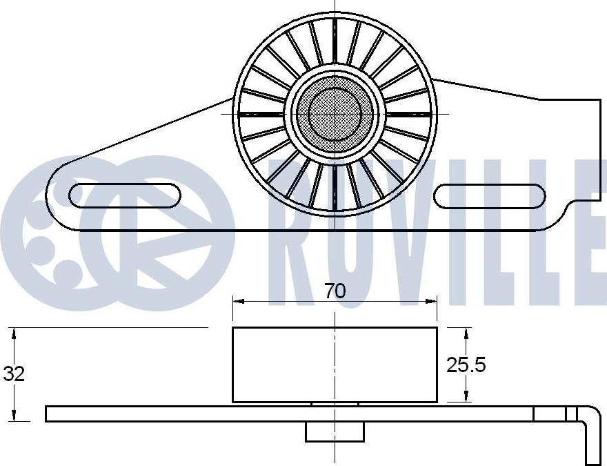 Ruville 542654 - Siksnas spriegotājs, Ķīļsiksna www.autospares.lv