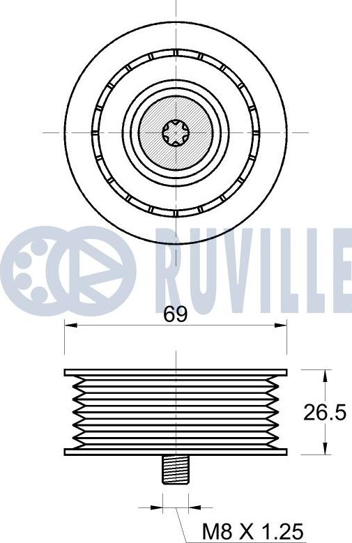 Ruville 542653 - Parazīt / Vadrullītis, Ķīļrievu siksna www.autospares.lv