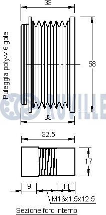 Ruville 542197 - Pulley, alternator, freewheel clutch www.autospares.lv