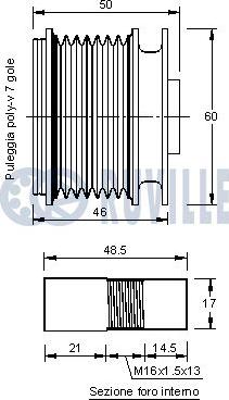 Ruville 542148 - Piedziņas skriemelis, Ģenerators www.autospares.lv