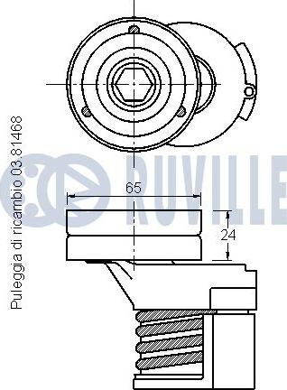 Ruville 542169 - Siksnas spriegotājs, Ķīļsiksna www.autospares.lv