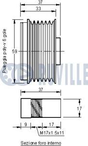 Ruville 542101 - Piedziņas skriemelis, Ģenerators www.autospares.lv