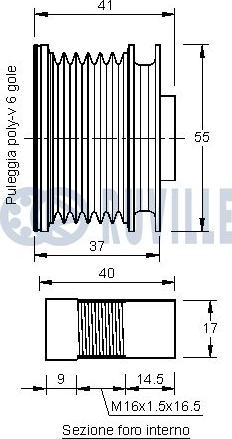 Ruville 542180 - Piedziņas skriemelis, Ģenerators autospares.lv