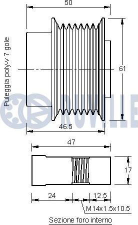 Ruville 542183 - Piedziņas skriemelis, Ģenerators autospares.lv