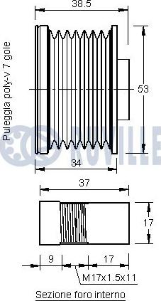 Ruville 542179 - Piedziņas skriemelis, Ģenerators autospares.lv