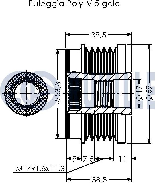 Ruville 542360 - Pulley, alternator, freewheel clutch www.autospares.lv