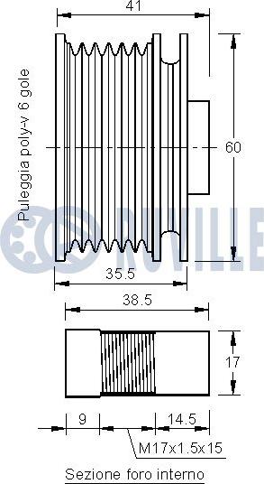 Ruville 542301 - Шкив генератора, муфта www.autospares.lv