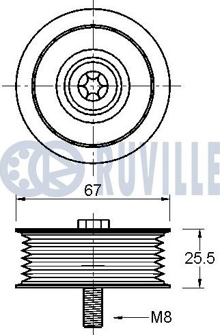 Ruville 542203 - Parazīt / Vadrullītis, Ķīļrievu siksna www.autospares.lv