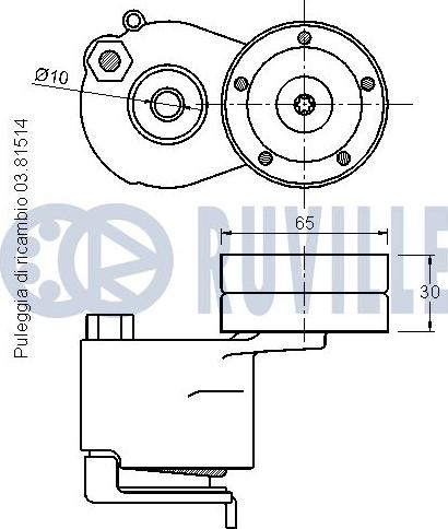 Ruville 542214 - Siksnas spriegotājs, Ķīļsiksna www.autospares.lv