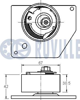 Ruville 542217 - Spriegotājrullītis, Gāzu sadales mehānisma piedziņas siksna www.autospares.lv