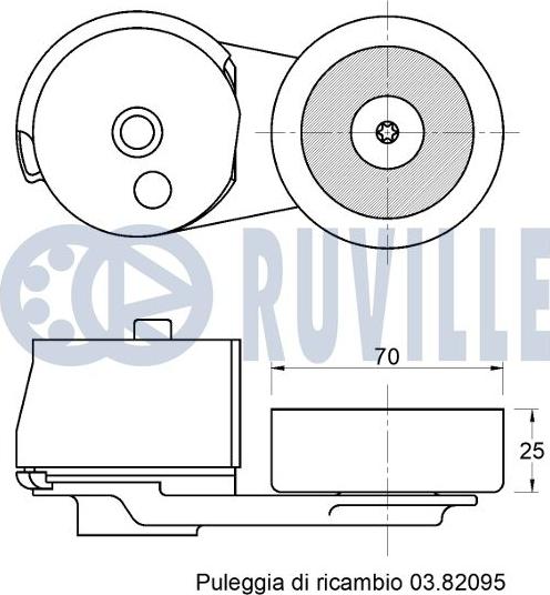 Ruville 542796 - Ролик, поликлиновый ремень www.autospares.lv