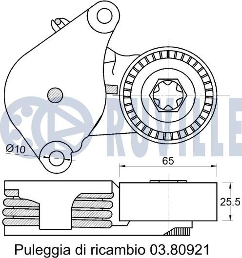 Ruville 542748 - Siksnas spriegotājs, Ķīļsiksna www.autospares.lv