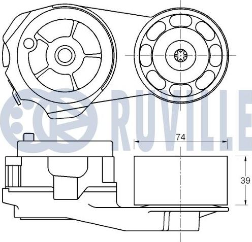 Ruville 542704 - Siksnas spriegotājs, Ķīļsiksna www.autospares.lv