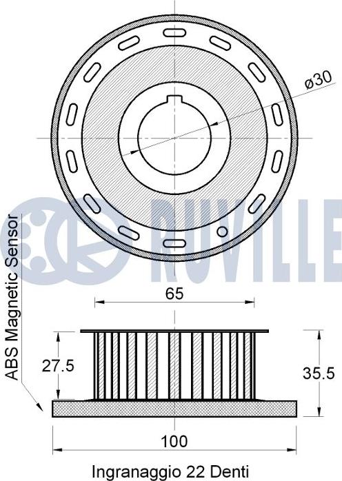 Ruville 542701 - Zobrats, Kloķvārpsta www.autospares.lv