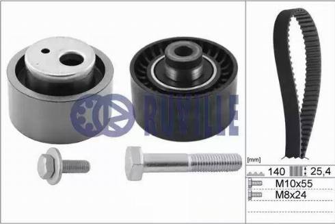 Ruville 5599770 - Комплект зубчатого ремня ГРМ www.autospares.lv