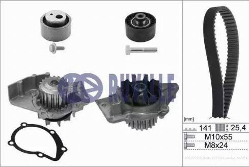 Ruville 55997711 - Ūdenssūknis + Zobsiksnas komplekts www.autospares.lv