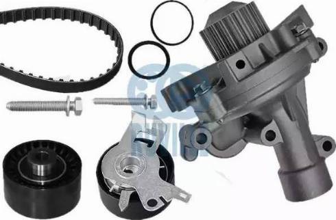 Ruville 55949704 - Водяной насос + комплект зубчатого ремня ГРМ www.autospares.lv