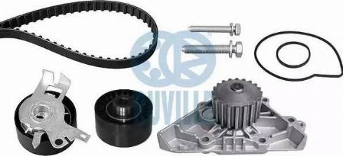 Ruville 55949703 - Водяной насос + комплект зубчатого ремня ГРМ www.autospares.lv