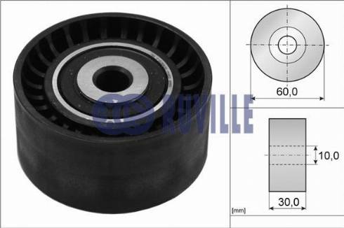 Ruville 55954 - Pulley, v-ribbed belt www.autospares.lv