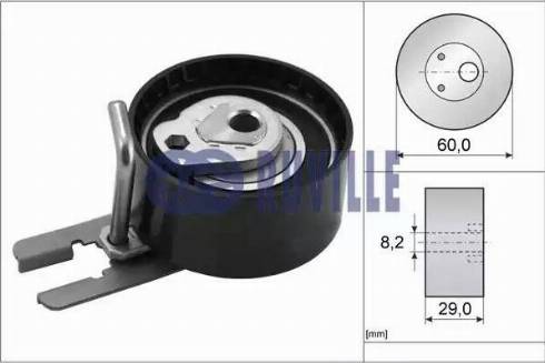 Ruville 55953 - Spriegotājrullītis, Gāzu sadales mehānisma piedziņas siksna autospares.lv