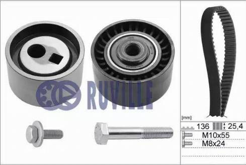 Ruville 5590170 - Комплект зубчатого ремня ГРМ www.autospares.lv