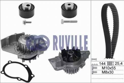 Ruville 55921731 - Ūdenssūknis + Zobsiksnas komplekts www.autospares.lv