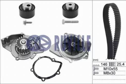 Ruville 55921722 - Ūdenssūknis + Zobsiksnas komplekts www.autospares.lv