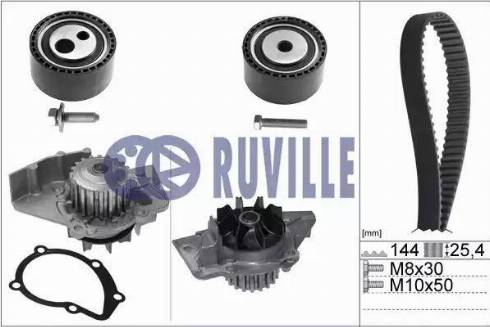 Ruville 55971721 - Ūdenssūknis + Zobsiksnas komplekts www.autospares.lv