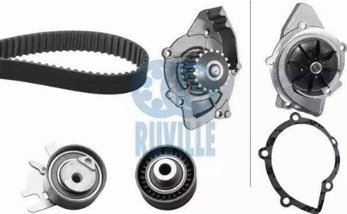 Ruville 55973701 - Водяной насос + комплект зубчатого ремня ГРМ www.autospares.lv