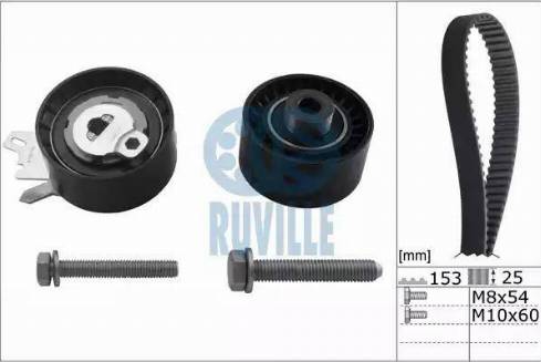 Ruville 5597770 - Комплект зубчатого ремня ГРМ www.autospares.lv