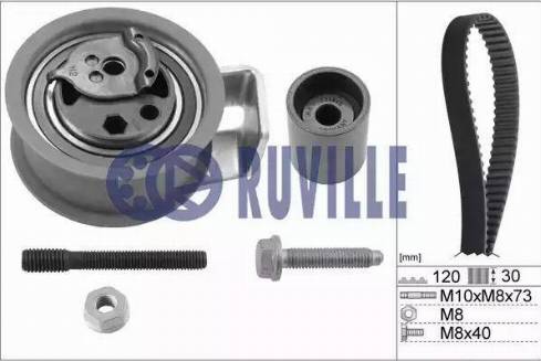 Ruville 5549470 - Комплект зубчатого ремня ГРМ www.autospares.lv