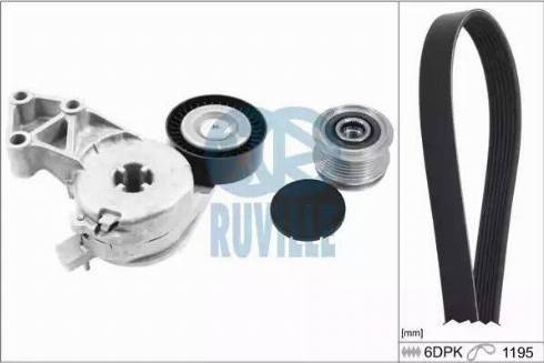 Ruville 5544480 - Поликлиновый ременный комплект www.autospares.lv